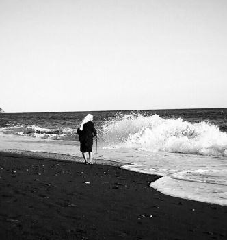 La luna sulla spiaggia