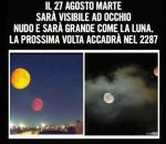 La luna e marte (27/luglio/2018)