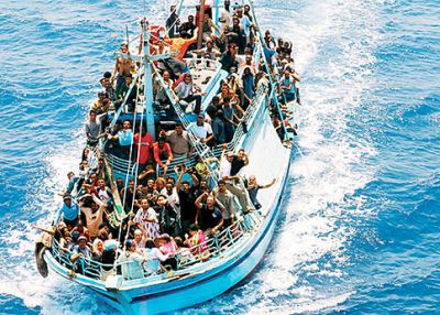 Immigrati a Lampedusa