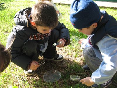 Nel giardino della scuola