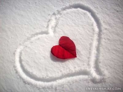 Un cuore nella neve