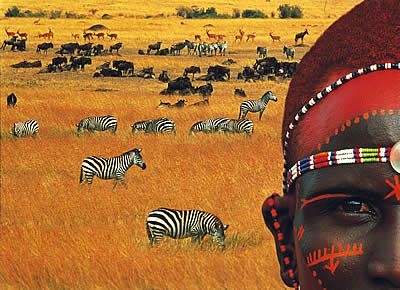 Savana al tramonto