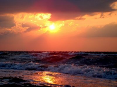Tramonto sul mare