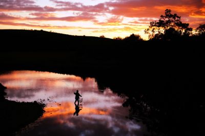 Per pensare (il tramonto al parco