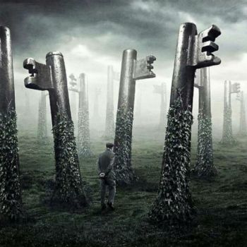 Balaustra dopo la nebbia