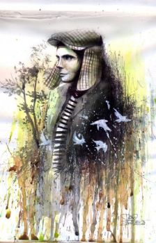 La bellezza d'una Dea di nero Dorata