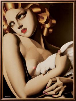 Con in becco un ramo di ulivo