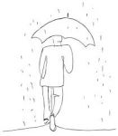 Triste � la pioggia