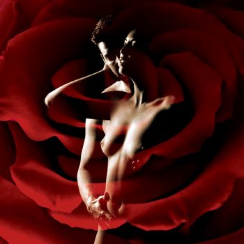 Donna profumi di rosa