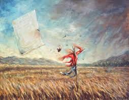 Lo spaventapasseri al vento